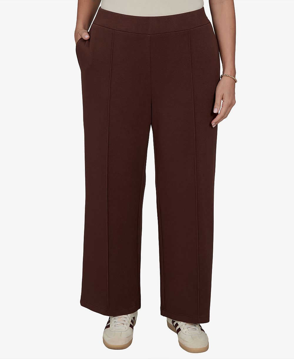 Ruby Rd. Plus Size Sleek Seam Knit Pull-On Pant