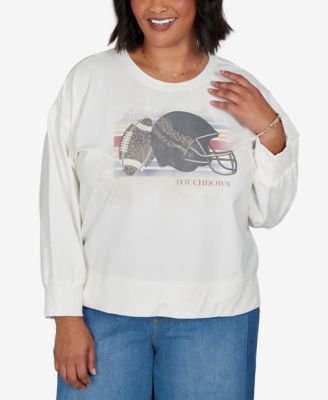 Свитшот Ruby Rd. Plus Size Football Graphic Terry