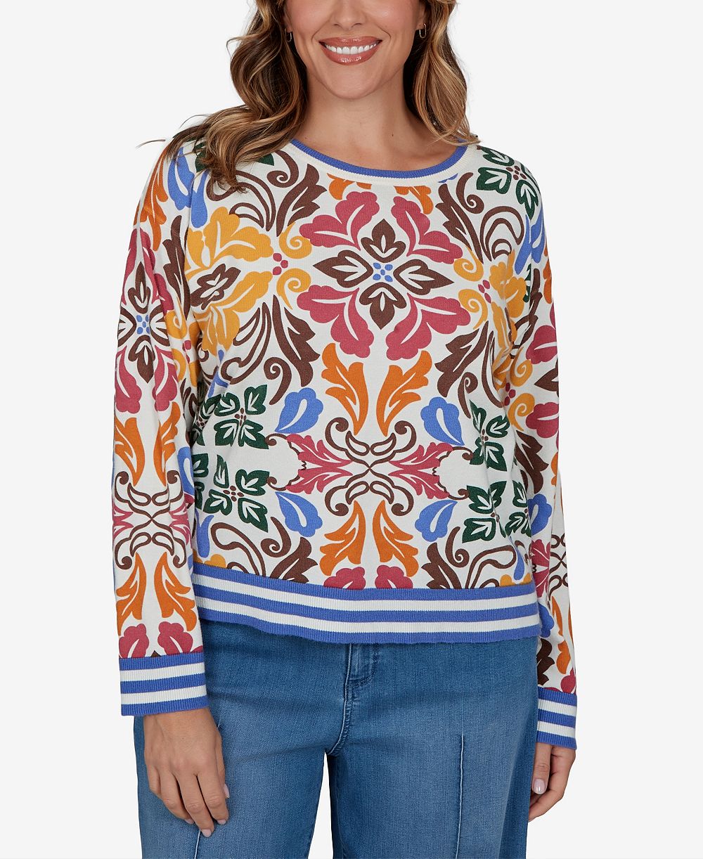 Легкий джемпер Ruby Rd. Plus Size Tipped Floral