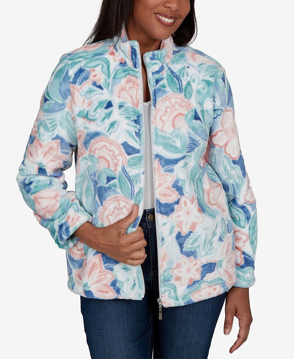 Женский уютный вязаный жакет Alfred Dunner Classic Patch Floral