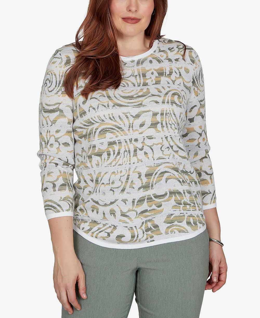 Женский джемпер Alfred Dunner Women's Provence Paisley Stripe