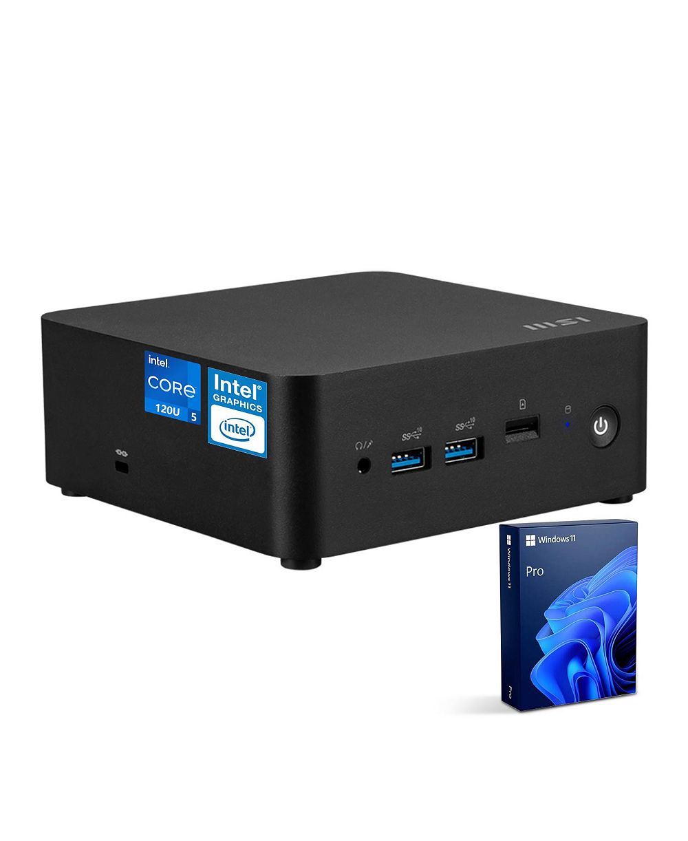 Настольный компьютер MSI Cubi NUC MFF Intel Core 5 16GB RAM Intel Graphics 256GB SSD Windows 11 Pro