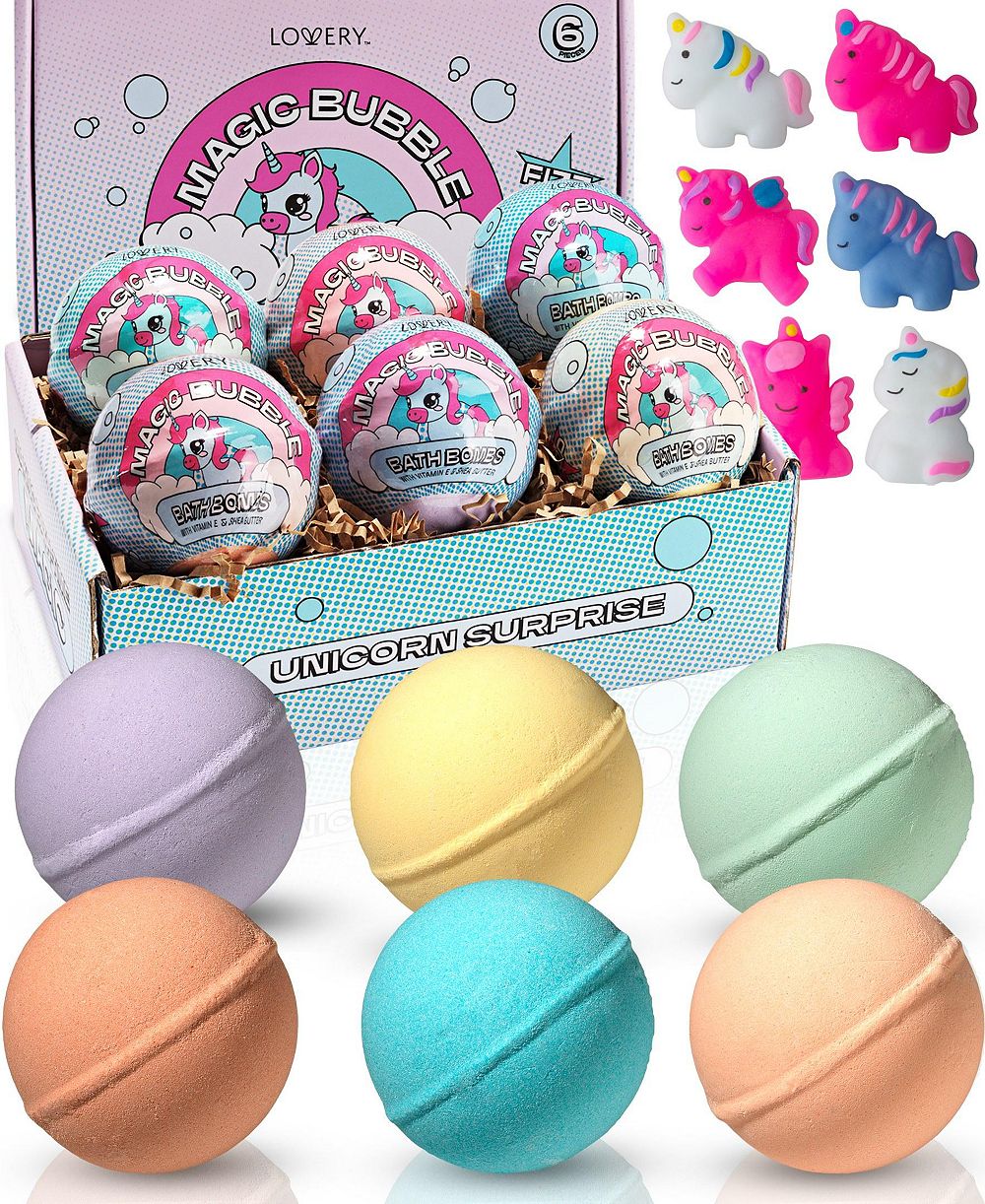 Lovery 12-Pc. Unicorn Bath Bombs Gift Set with Surprise Toy