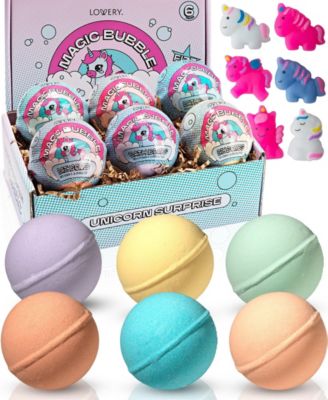 Lovery 12-Pc. Unicorn Bath Bombs Gift Set with Surprise Toy