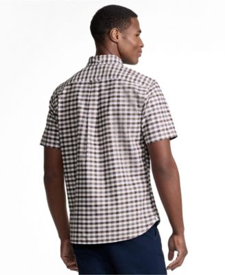 Lands' End Men's Short Sleeve Classic Fit Sail Rigger Oxford Shirt