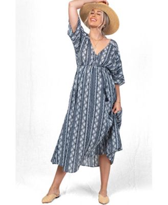 Женское миди-платье Pinkblush Navy Printed V-Neck