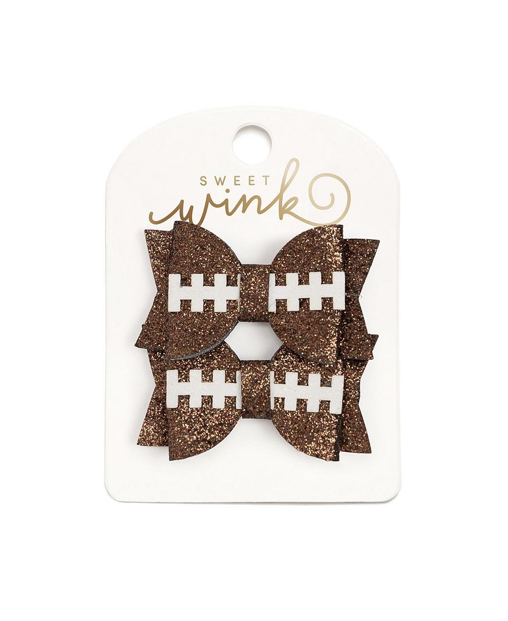 Набор заколок для волос Sweet Wink Little and Big Girls Game Day Glitter Bow