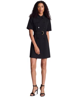 Kenneth Cole Women's Short-Sleeve Trench Mini Dress