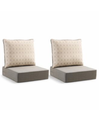 Pocassy 6" Thicker Outdoor Chair Cushion Set - 22 x 24 Waterproof Patio Furniture Cushions with Removable Cover