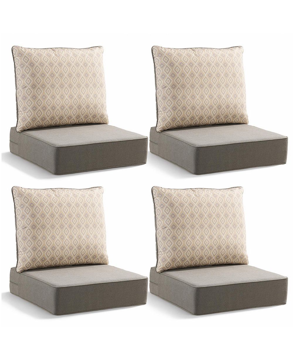 Набор подушек для уличных кресел Pocassy 6" Thicker - 22 x 24 съемные чехлы, водонепроницаемые