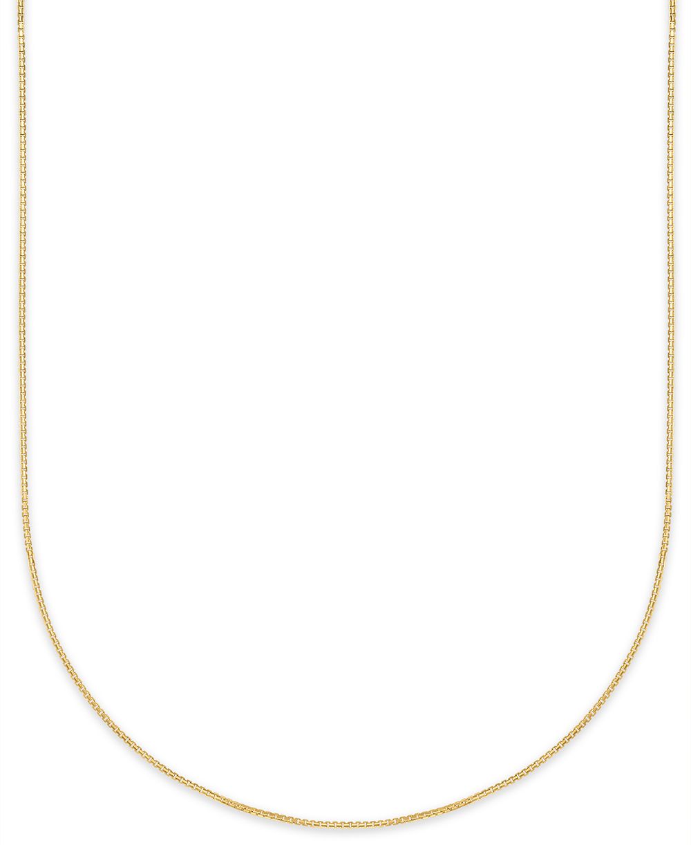 Ожерелье Macy's Diamond-Cut Box Chain 16" в 10k Yellow Gold