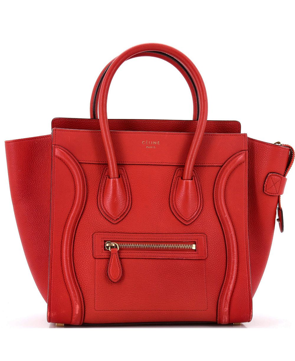 Pre-Owned Celine Micro Luggage Bag Grainy Leather