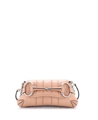 Pre-Owned Gucci Small Horsebit Chain Shoulder Bag Vertical Quilted Leather