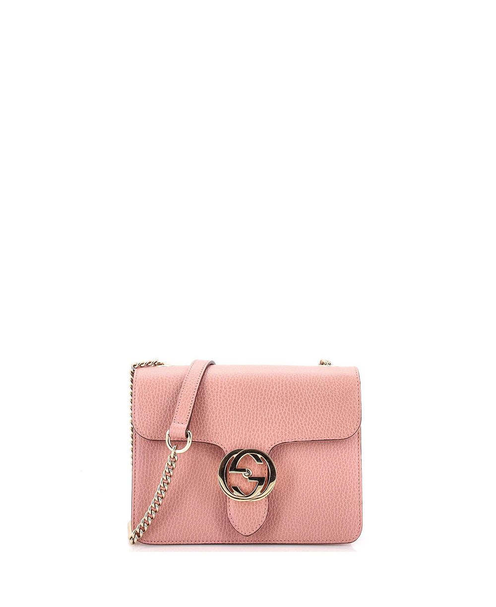 Pre-Owned Gucci Small Interlocking Shoulder Bag Leather
