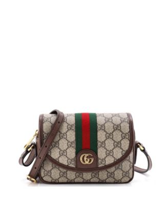 Pre-Owned Gucci Mini Ophidia Flap Shoulder Bag GG Coated Canvas