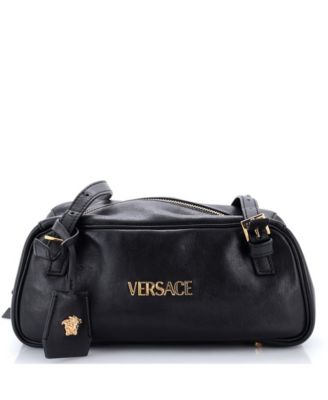Pre-Owned Versace Большая кожаная сумка-боулинг с биркой