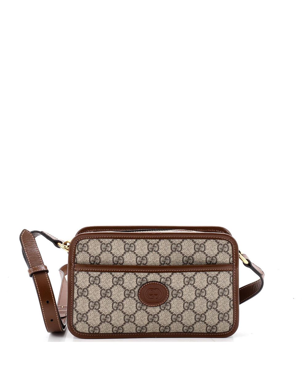 Сумка Gucci Mini Interlocking G Patch из ткани GG Coated Canvas