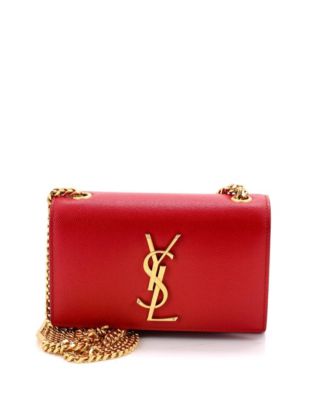 Pre-Owned Saint Laurent маленькая классическая сумка через плечо с монограммой, зернистая кожа