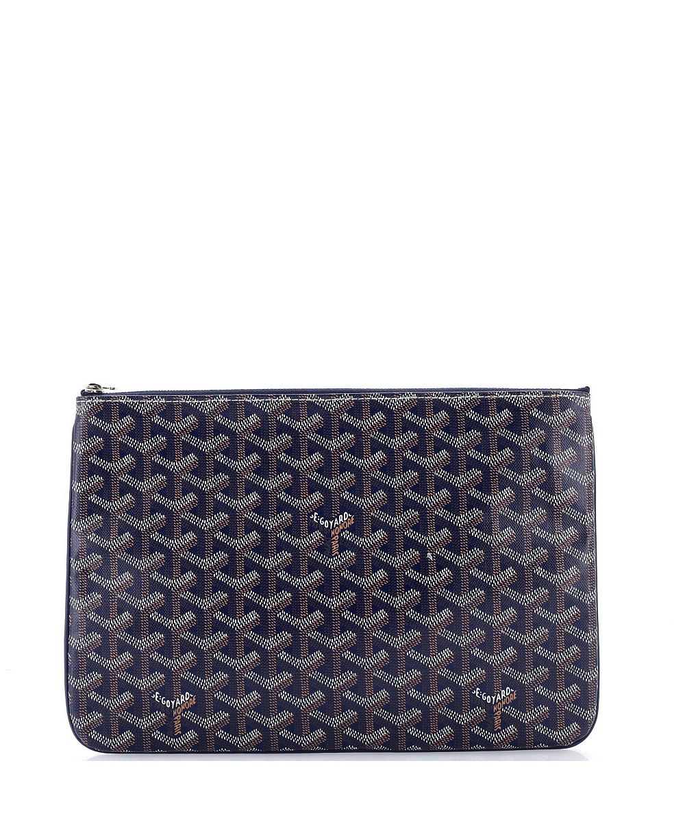 Б/у кошелек Goyard MM Senat Zip Pouch из лакированной ткани