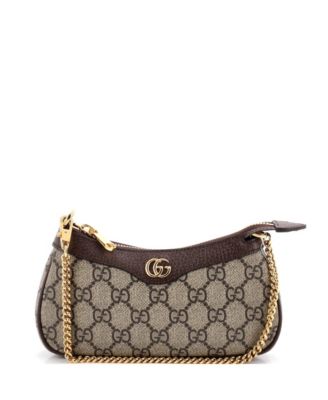 Pre-Owned Gucci Mini Ophidia Charm Shoulder Bag GG Coated Canvas with Leather