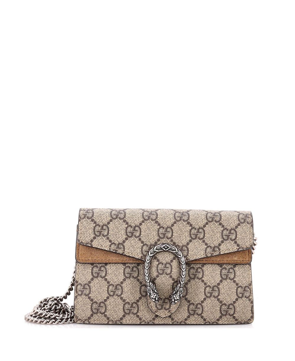 Pre-Owned Gucci супермини сумка Dionysus из ткани GG coated canvas