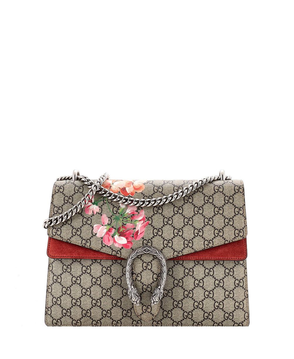 Pre-Owned Gucci Medium Dionysus Bag Blooms Print GG Coated Canvas