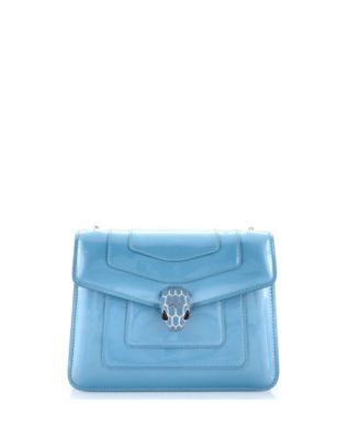 Pre-Owned Bvlgari маленькая квадратная кожаная сумка через плечо Serpenti Forever из лакированной кожи