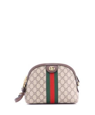 Pre-Owned Gucci Small Ophidia Dome Shoulder Bag GG Coated Canvas