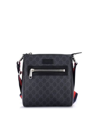Pre-Owned Gucci маленькая сумка-мессенджер с передней молнией Web Strap из ткани GG coated canvas