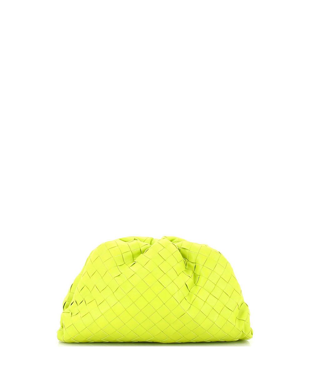 Pre-Owned Bottega Veneta Teen The Pouch Intrecciato Nappa