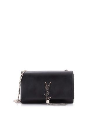 Pre-Owned Saint Laurent Medium Classic Monogram Tassel Crossbody Bag Leather
