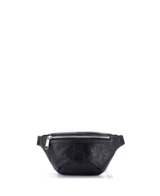 Pre-Owned Gucci Small Belt Bag GG Embossed Perforated Leather