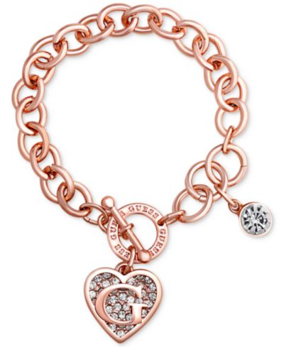 Браслет GUESS Rose Gold-Tone Link Charm