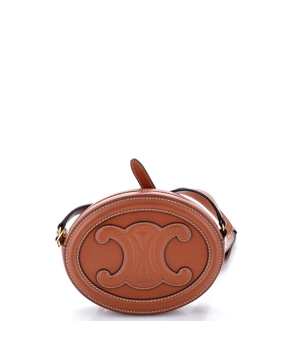 Pre-Owned Celine мини-сумка через плечо Triomphe овальной формы из кожи