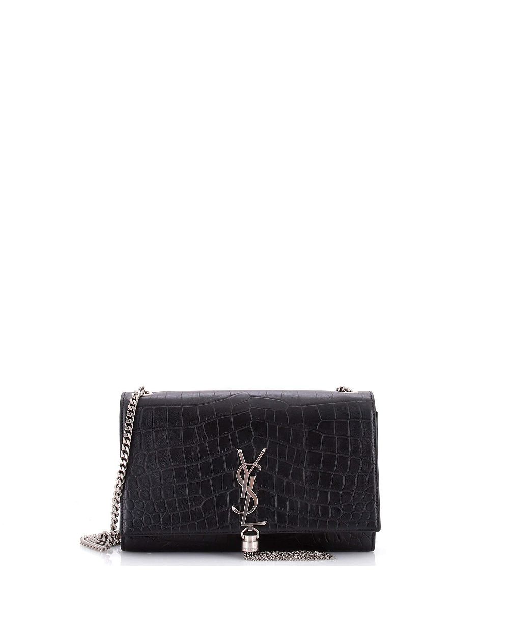 Б/у сумка Saint Laurent Medium Classic Monogram Tassel кросс-боди из тисненой кожи