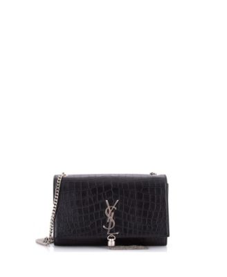 Б/у сумка Saint Laurent Medium Classic Monogram Tassel кросс-боди из тисненой кожи
