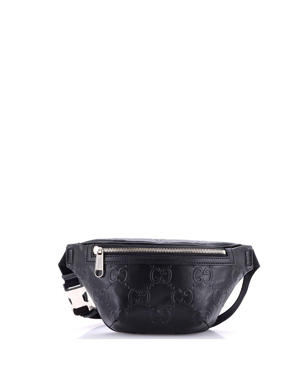 Pre-Owned Gucci Small Belt Bag GG Embossed Perforated Leather