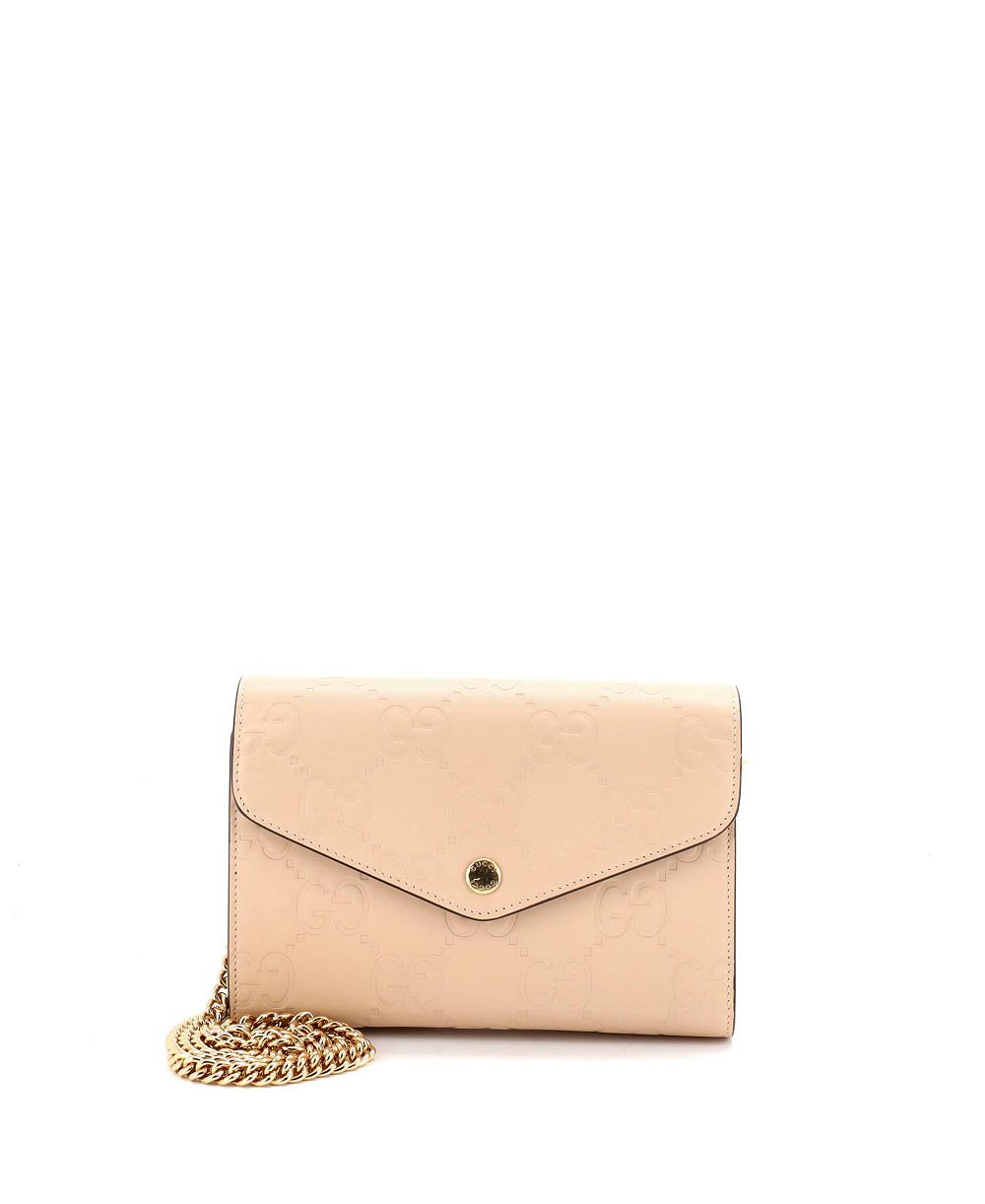 Б/у кошельк-клатч Gucci Envelope on Chain из кожи Guccissima