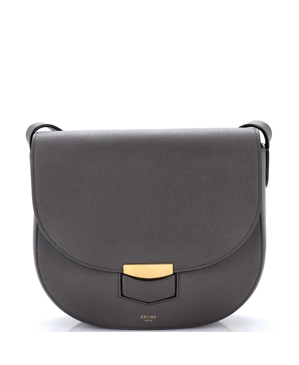 Pre-Owned Celine Medium Trotteur Crossbody Bag Grainy Leather