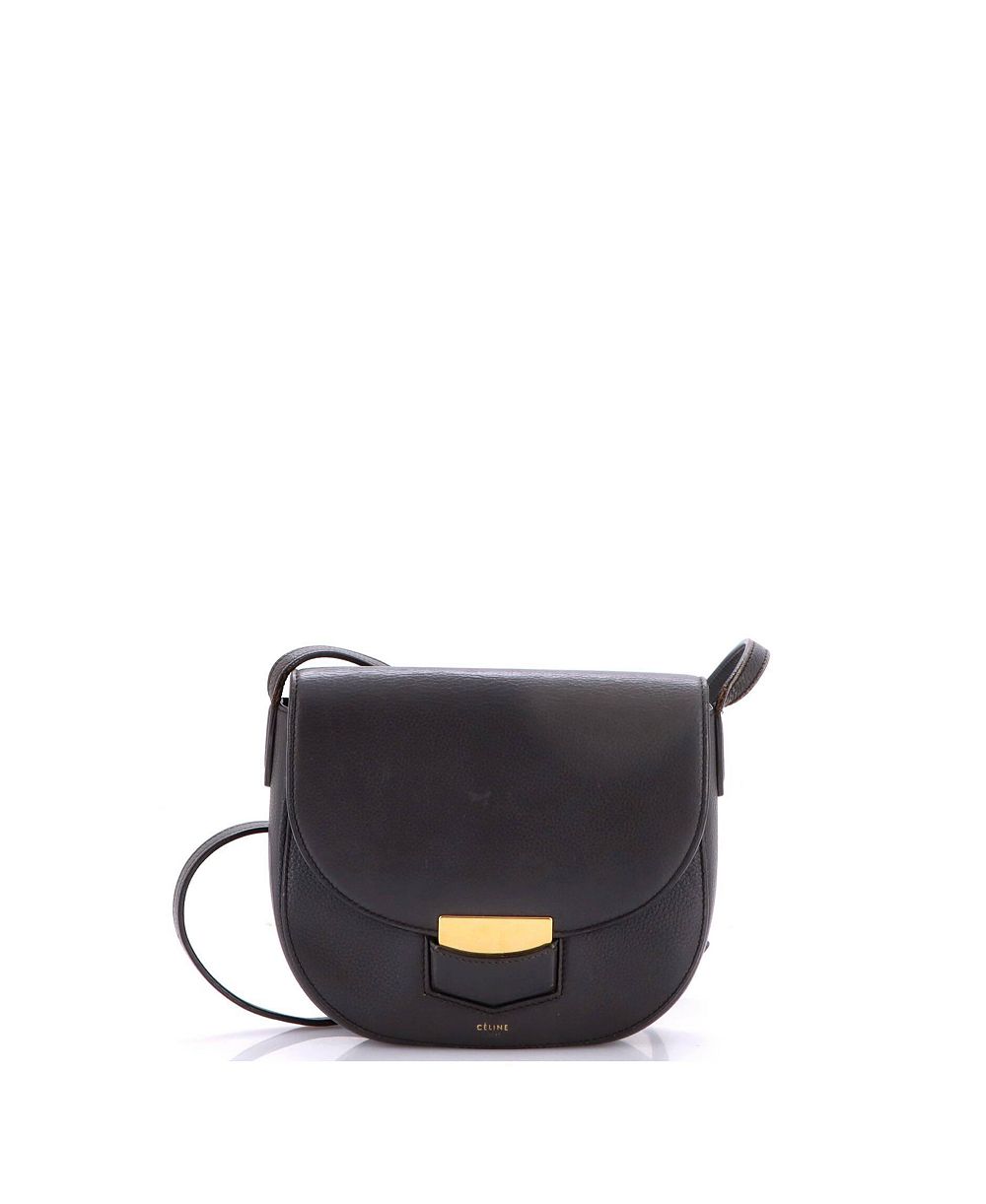 Pre-Owned Celine Small Trotteur Crossbody Bag Grainy Leather