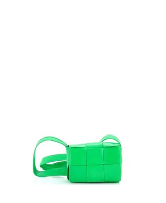 Pre-Owned Bottega Veneta Candy Cassette Crossbody Bag Maxi Intrecciato Leather