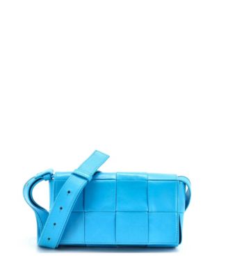 Pre-Owned Bottega Veneta Small Cassette Crossbody Bag Maxi Intrecciato Leather