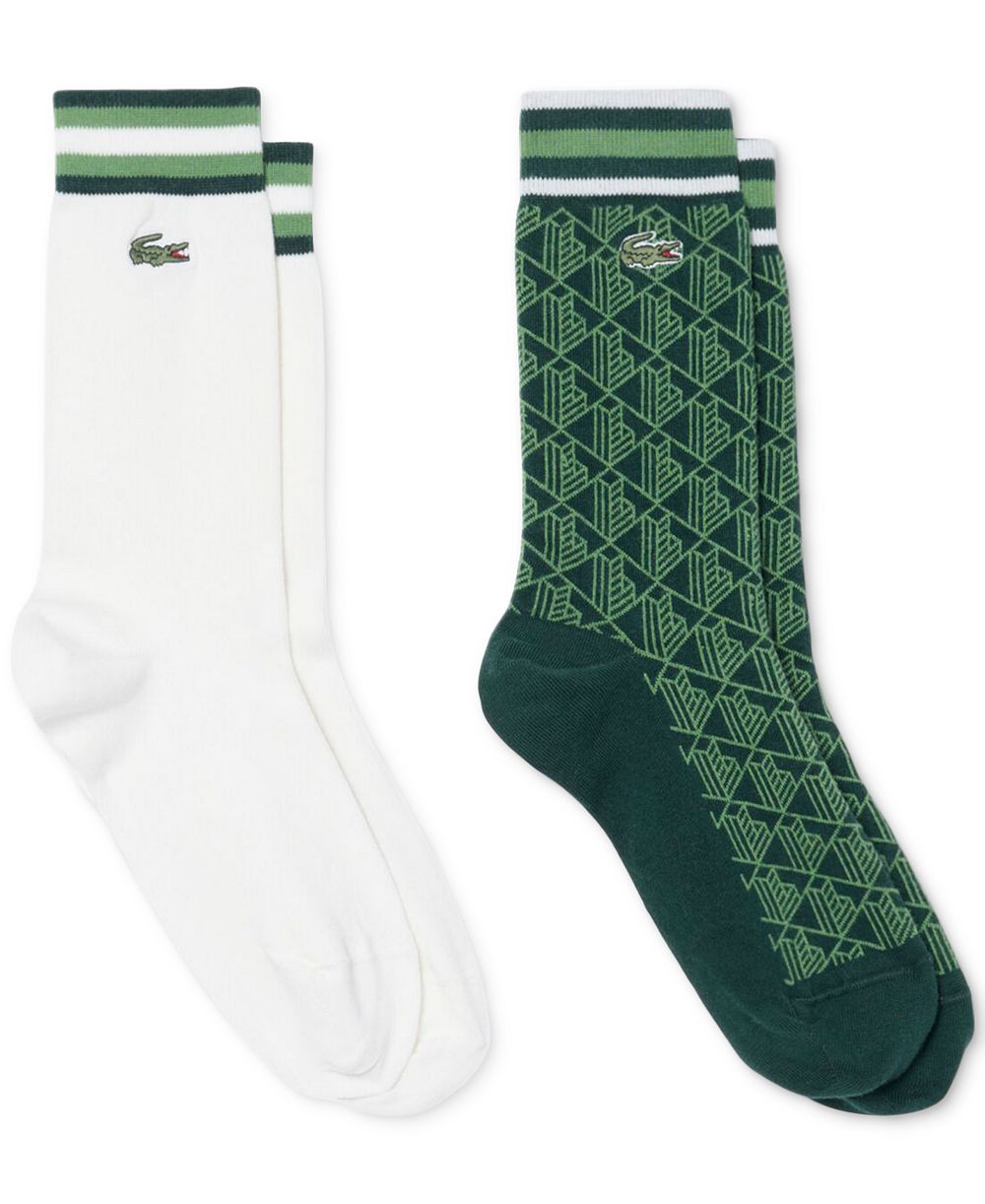 Lacoste мужские рибаные носки с круглым мыском, 2 пары