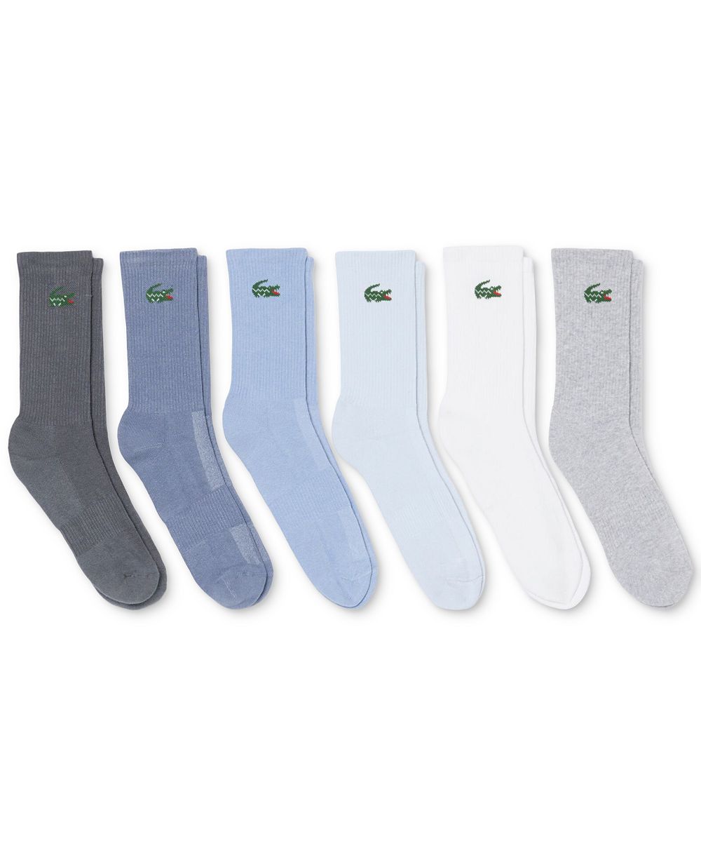 Носки Lacoste Ribbed Cotton-Blend для мужчин, упаковка 6 пар