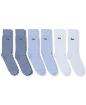 Lacoste Men's Ribbed Crew Socks, 6-Pack