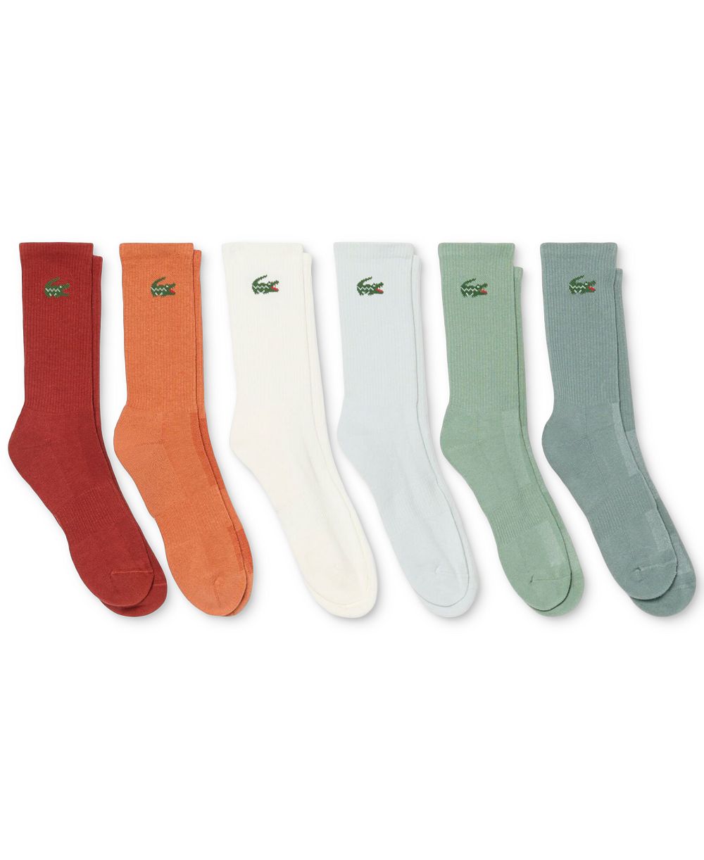 Lacoste мужские носки из хлопковой смеси с рибаной, 6 пар