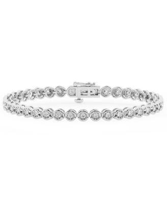 Forever Grown Diamonds браслет с бриллиантами лабораторного выращивания (2 карата суммарно) в позолоте из желтого золота 14 карат на стерлинговом серебре (также доступно стерлинговое серебро)