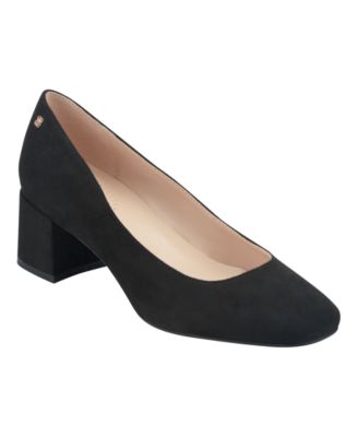 Bandolino Women's Caser Square Toe Block Heel Slip-On Pumps