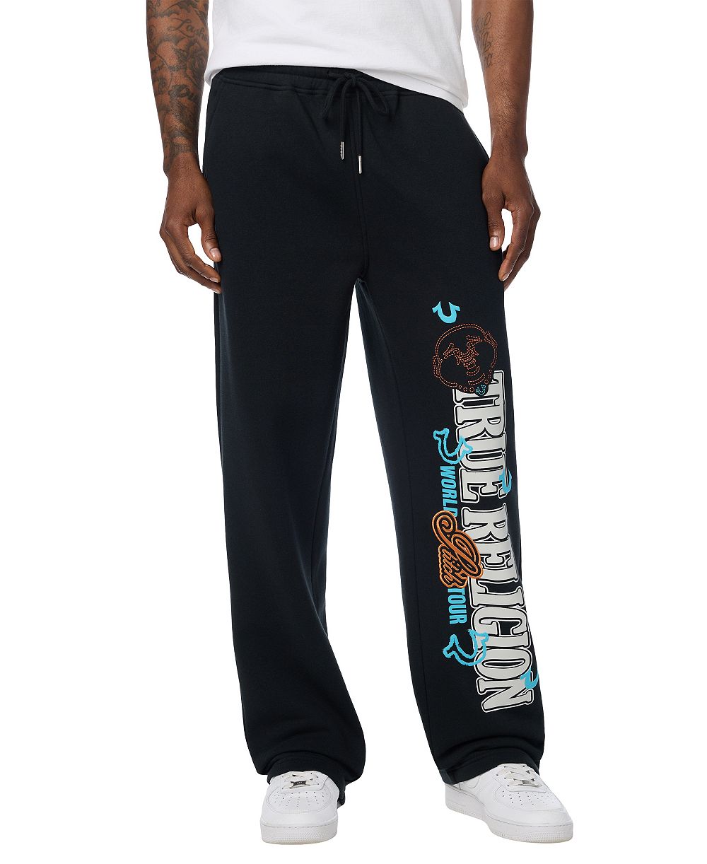 True Religion Men's Southwest Straight-Leg Puff-Print Graphic Sweatpant