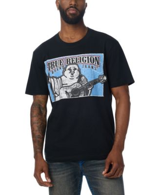 True Religion Men's Stitched Block Buddha Graphic Logo T-Shirt